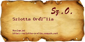 Szlotta Orália névjegykártya
